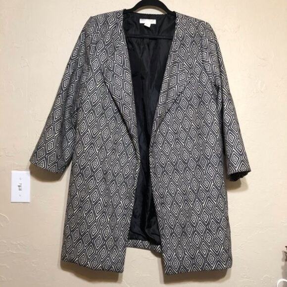 H&M Jackets & Blazers - H&M Womens Coat 12 Geometric Duster Long Sleeve